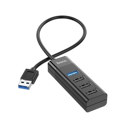 Hub USB Hoco HB25 4 in 1 Easy display USB3.0 σε USB3.0 x 1 και USB2.0 x 3 Μαύρο Hub USB Hoco HB25 4 in 1 Easy display USB3.0 σε USB3.0 x 1 και USB2.0 x 3 Μαύρο
