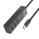 Hub USB-C Hoco HB25 4 in 1 Easy display USB-C σε USB3.0 x 1 και USB2.0 x 3 Μαύρο Hub USB-C Hoco HB25 4 in 1 Easy display USB-C σε USB3.0 x 1 και USB2.0 x 3 Μαύρο