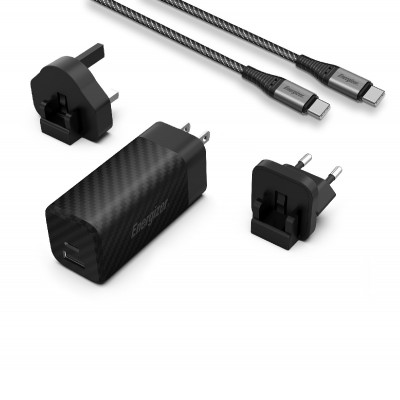 Φορτιστής Ταξιδίου Energizer A90MUC με έξοδο USB-C/USB-A 90W Καλώδιο USB-C/USB-C Μαύρο Φορτιστής Ταξιδίου Energizer A90MUC με έξοδο USB-C/USB-A 90W Καλώδιο USB-C/USB-C Μαύρο