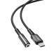 Καλώδιο σύνδεσης Acefast C1-07 USB-C σε 3.5mm Θηλυκό Braided  Μαύρο 18cm