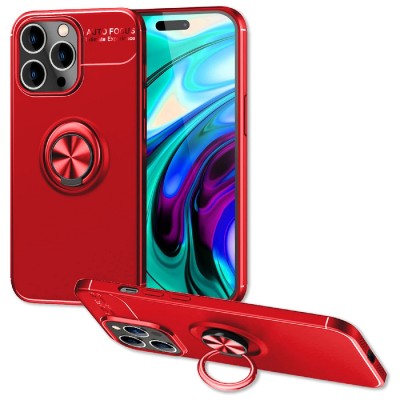 Θήκη Ancus AutoFocus Shockproof με Ring Holder για Apple iPhone 14 Pro Max Κόκκινη Θήκη Ancus AutoFocus Shockproof με Ring Holder για Apple iPhone 14 Pro Max Κόκκινη
