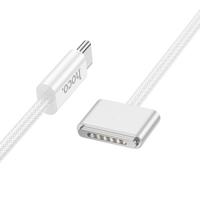 Magnetic Καλώδιο Φόρτισης Hoco X103 USB-C σε Mag3 140W με Braided Καλώδιο Λευκό 2m