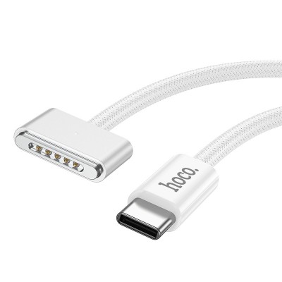 Magnetic Καλώδιο Φόρτισης Hoco X103 USB-C σε Mag3 140W με Braided Καλώδιο Λευκό 2m