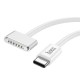 Magnetic Καλώδιο Φόρτισης Hoco X103 USB-C σε Mag3 140W με Braided Καλώδιο Λευκό 2m