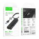 Hub USB Hoco HB42 Easy Safety 4-in-1 USB σε 3xUSB 3.0 5Gbps και RJ45 1000Mbps Μαύρο 1.2m Hub USB Hoco HB42 Easy Safety 4-in-1 USB σε 3xUSB 3.0 5Gbps και RJ45 1000Mbps Μαύρο 1.2m