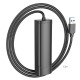 Hub USB Hoco HB42 Easy Safety 4-in-1 USB σε 3xUSB 3.0 5Gbps και RJ45 1000Mbps Μαύρο 1.2m Hub USB Hoco HB42 Easy Safety 4-in-1 USB σε 3xUSB 3.0 5Gbps και RJ45 1000Mbps Μαύρο 1.2m