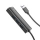 Hub USB Hoco HB42 Easy Safety 4-in-1 USB σε 3xUSB 3.0 5Gbps και RJ45 1000Mbps Μαύρο 1.2m Hub USB Hoco HB42 Easy Safety 4-in-1 USB σε 3xUSB 3.0 5Gbps και RJ45 1000Mbps Μαύρο 1.2m