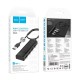 Hub USB Hoco HB41 Easy Safety 4-in-1 USB2.0 σε 4xUSB2.0 480Mbps 5V/3A Μαύρο 1.2m Hub USB Hoco HB41 Easy Safety 4-in-1 USB2.0 σε 4xUSB2.0 480Mbps 5V/3A Μαύρο 1.2m