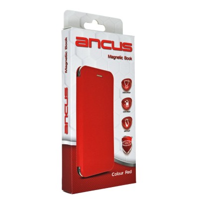 Θήκη Book Ancus Magnetic Curve για Samsung SM-A556B Galaxy A55 5G TPU Κόκκινη Θήκη Book Ancus Magnetic Curve για Samsung SM-A556B Galaxy A55 5G TPU Κόκκινη