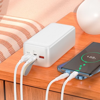 Power Bank Hoco J111C 40000mAh PD30W + QC3.0 με 2 x USB-A και USB-C Λευκό