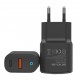 Φορτιστής Ταξιδίου Switching Ancus Supreme Series C70L Dual Fast Charge USB/USB-C Έξοδο QC3.0 PD 20W Μαύρο με LED