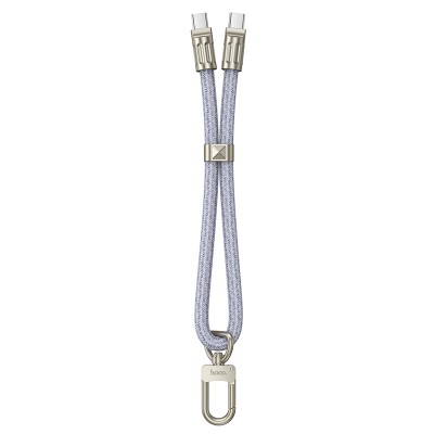 Hoco GH5 Καλώδιο Φόρτισης/Λουράκι Καρπού USB-C σε USB-C  60W 3A Braided Μπλέ 22cm