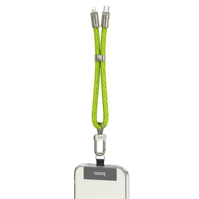Hoco GH5 Καλώδιο Φόρτισης/Λουράκι Καρπού USB-C σε Lightning PD20W Braided Πράσινο 22cm