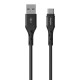 Καλώδιο σύνδεσης Energizer Metal / Braided Nylon USB-A σε USB-C Μαύρο 2m