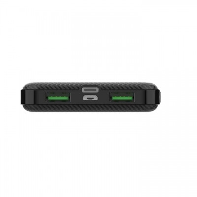 Power Bank Wonder WX10C Slim 10000mAh 20W με Εξόδους 2 x USB-A και 1 x USB-C Μαύρο