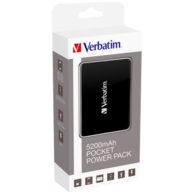 VERBATIM 5200mAH POCKET POWER BANK WITH FLASHLIGHT VERBATIM 5200mAH POCKET POWER BANK WITH FLASHLIGHT