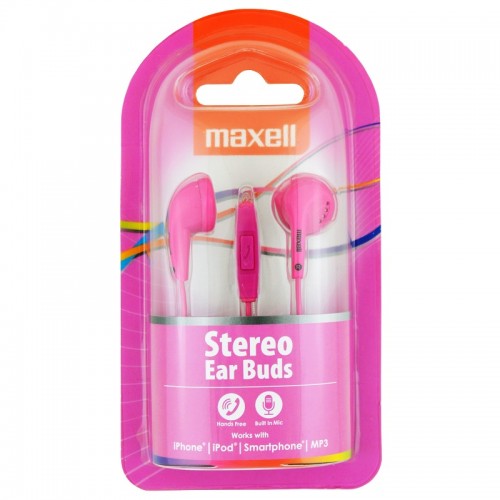 MAXELL EB-95 HANDSFREE EARPHONES WITH MICROPHONE PINK