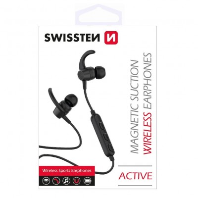 SWISSTEN SPORT BLUETOOTH HEADPHONES ACTIVE BLACK