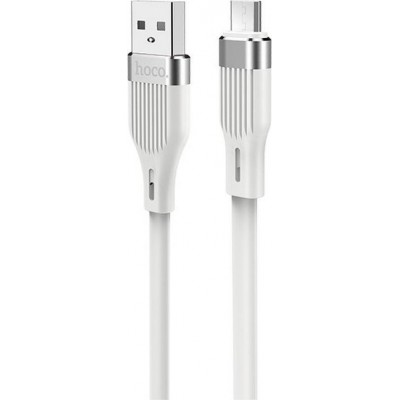 HOCO U72 SILICONE CABLE MICRO 1.2M WHITE