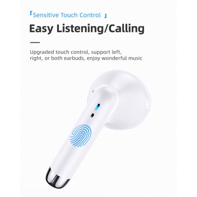 USAMS earphones IA04 με θήκη φόρτισης, True Wireless, λευκά