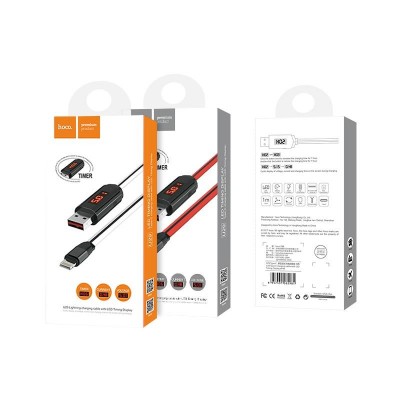 HOCO U29 CABLE LCD LIGHTNING 1.2M RED