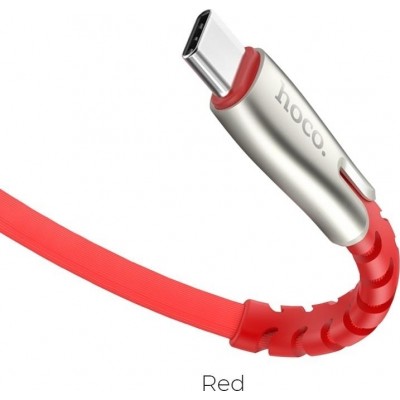 HOCO U58 CORE METAL CABLE TYPE-C 1.2M RED