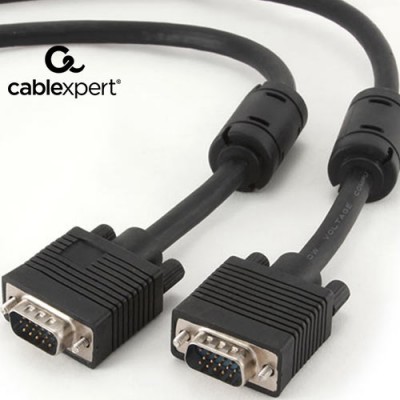 CABLEXPERT PREMIUM DUAL VGA CABLE WITH FERRITE CORES 5M BLACK