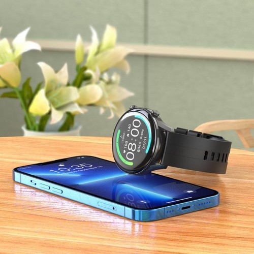 HOCO Y7 SMART WATCH, ΣΤΡΟΓΓΥΛΟ