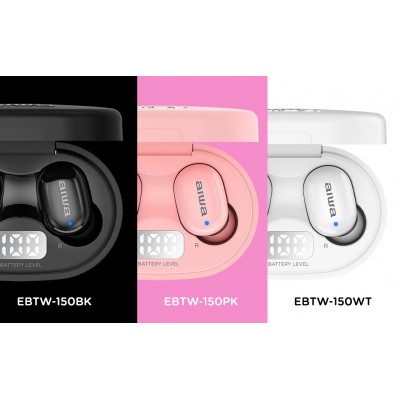 AIWA TWS IN-EARPHONES WITH MEMORY FOAM PINK EBTW-150PK