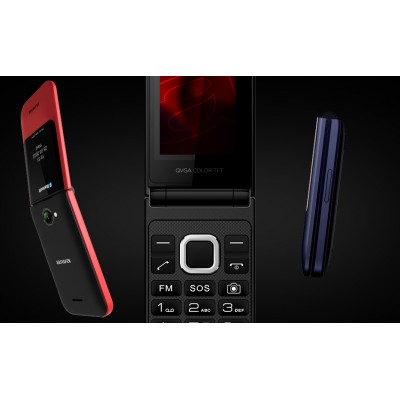 AIWA SLIM BT CLAMSHELL FLIP-STYLE DUAL SIM PHONE BLACK