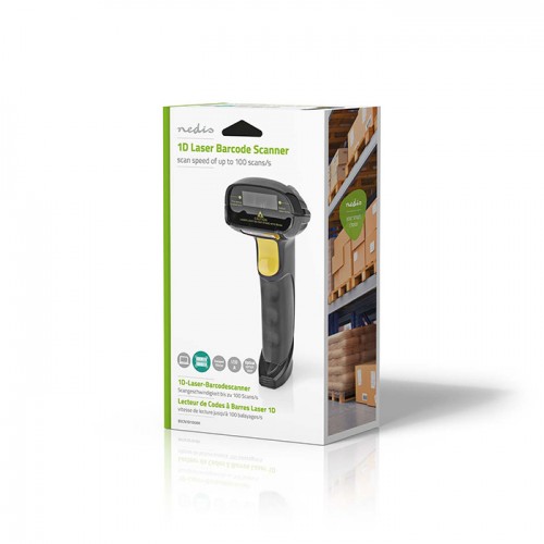 NEDIS BSCN1D100BK,Ενσύρματος σαρωτής barcode