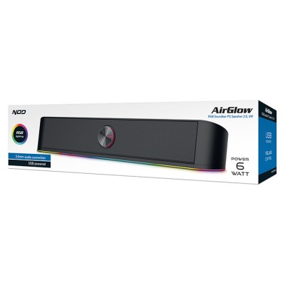 NOD AIRGLOW, RGB Soundbar PC Speaker 2.0, 6W