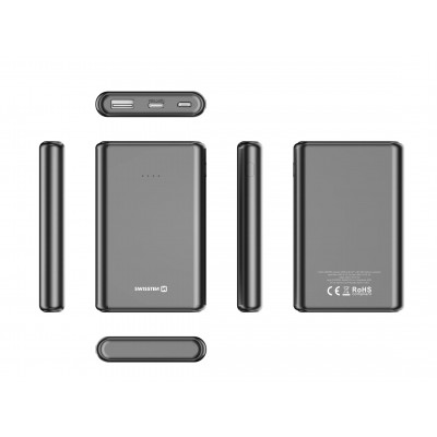 SWISSTEN POWER LINE POWER BANK 5000 mAh 10W BLACK