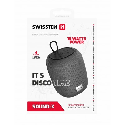 SWISSTEN ΗΧΕΙΟ BLUETOOTH  SOUND-X 15W ΓΚΡΙ
