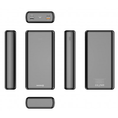 SWISSTEN POWER LINE POWER BANK 30000 mAh 20W POWER ΠΑΡΑΔΟΣΗ ΜΑΥΡΟ