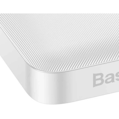 Baseus Bipow Overseas Edition Power Bank 10000mAh 20W με 2 Θύρες USB-A και Θύρα USB-C Λευκό (PPBD050502) (BASPPBD050502)