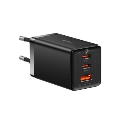 Baseus Φορτιστής Χωρίς Καλώδιο με Θύρα USB-A και 2 Θύρες USB-C 65W Quick Charge 3.0 Μαύρος (GaN5 Pro) (CCGP120201) (BASCCGP120201) Baseus Φορτιστής Χωρίς Καλώδιο με Θύρα USB-A και 2 Θύρες USB-C 65W Quick Charge 3.0 Μαύρος (GaN5 Pro) (CCGP120201) (BASCCGP120201)