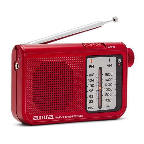 AIWA POCKET AM/FM RADIO WITH DUAL ANALOG TUNER RED AIWA POCKET AM/FM RADIO WITH DUAL ANALOG TUNER RED