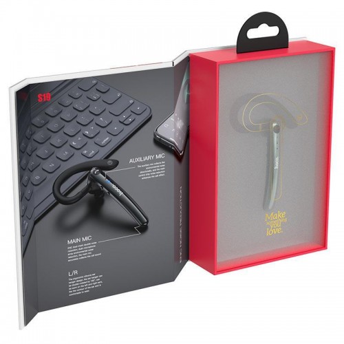 HOCO S19 HEARTFUL BLUETOOTH EARPHONES, ENC, ΜΑΥΡΟ