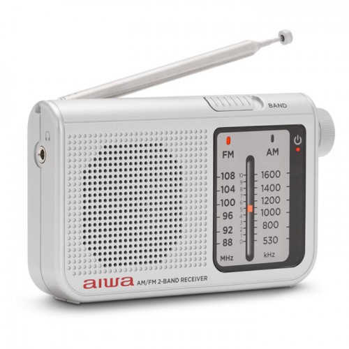 AIWA POCKET AM/FM RADIO WITH DUAL ANALOG TUNER SILVER AIWA POCKET AM/FM RADIO WITH DUAL ANALOG TUNER SILVER