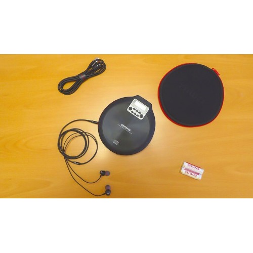 AIWA PORTABLE CD PLAYER WITH EARPHONES BLACK AIWA PORTABLE CD PLAYER WITH EARPHONES BLACK
