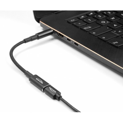 DELOCK καλώδιο τροφοδοσίας 60037, USB-C σε Dell 7.4x5.0mm, 15cm, μαύρο DELOCK καλώδιο τροφοδοσίας 60037, USB-C σε Dell 7.4x5.0mm, 15cm, μαύρο