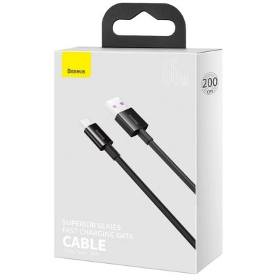 Baseus Superior USB 2.0 Cable USB-C male - USB-A male Black 2m (CATYS-A01) (BASCATYS-A01)