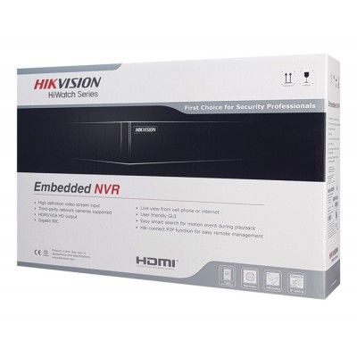 HIKVISION NVR καταγραφικό HiWatch HWN-2104MH-4P, H.265+, 4 κανάλια PoE
