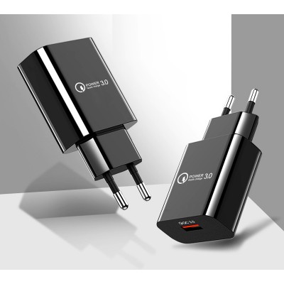LAMTECH QUICK CHARGER USB3.0 18W BLACK
