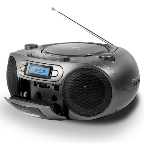 AIWA PORTABLE CD/MP3/USB/TAPE/BT WITH FM PLL RADIO GREY AIWA PORTABLE CD/MP3/USB/TAPE/BT WITH FM PLL RADIO GREY