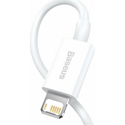 Baseus Lightning Superior Series cable, Fast Charging, Data 2.4A, 1m White (CALYS-A02) (BASCALYS-A02)