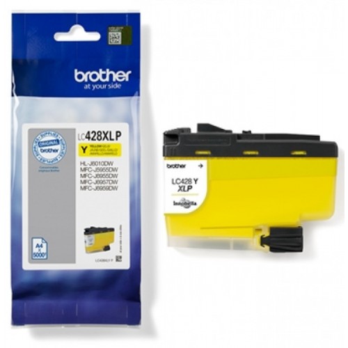 BROTHER INK YELLOW LC428XLYP, 5000 PAGES (MFCJ5955DW,6955DW,6957DW)