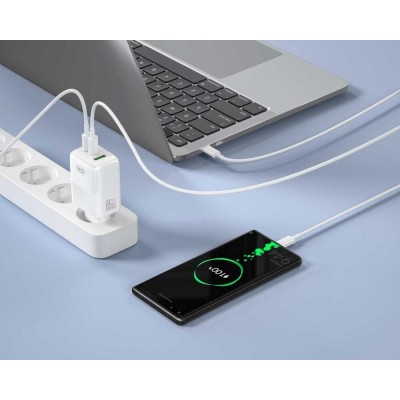 XO L139 ΦΟΡΤΙΣΤΗΣ 65W GAN NITRIDE 1 ΘΥΡΑ USB + 2 ΘΥΡΕΣ PD, ΛΕΥΚΟΣ