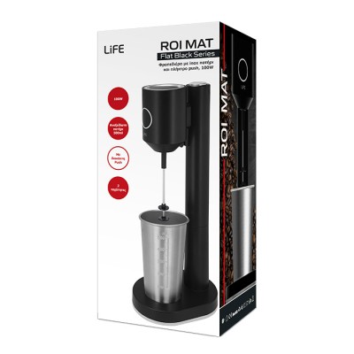 LIFE ROI MAT Φραπεδιέρα με inox ποτήρι και πλήκτρο push, 100W LIFE ROI MAT Φραπεδιέρα με inox ποτήρι και πλήκτρο push, 100W